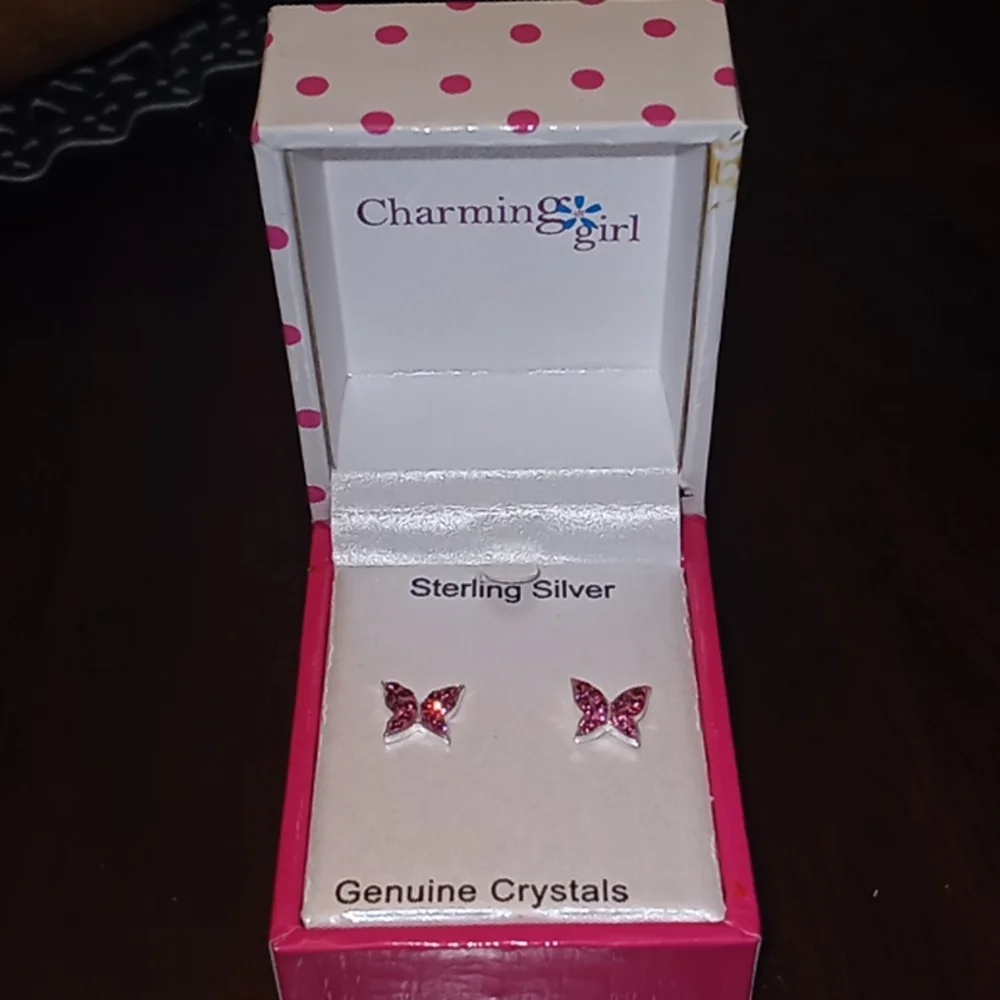 charming girl butterfly sterling